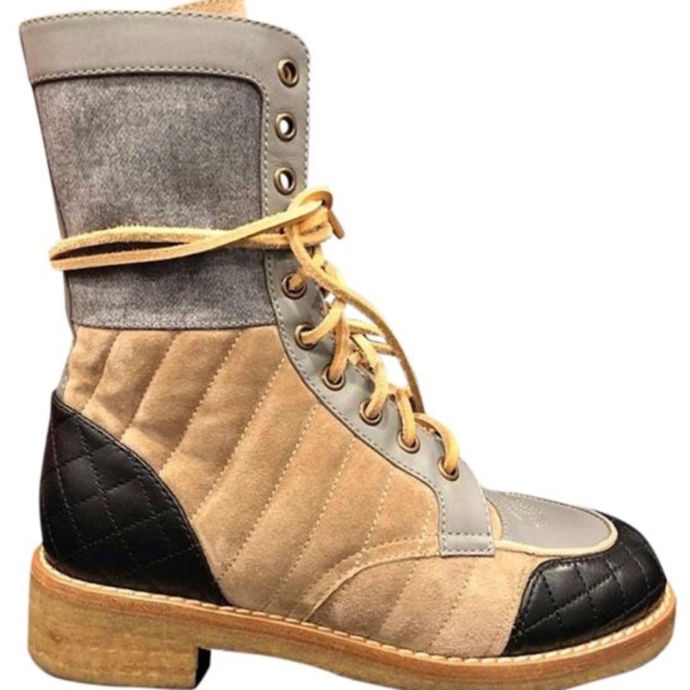Authentic Chanel Combat Boots 2017